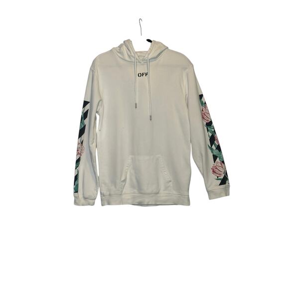Off White Cherry Blossom White Floral Hoodie Sweatshirt size X Small - Picture 9 of 15